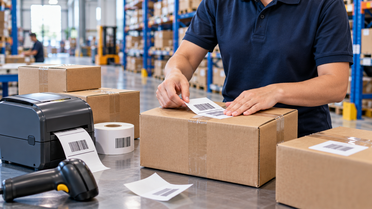 Overseas warehouse product labeling